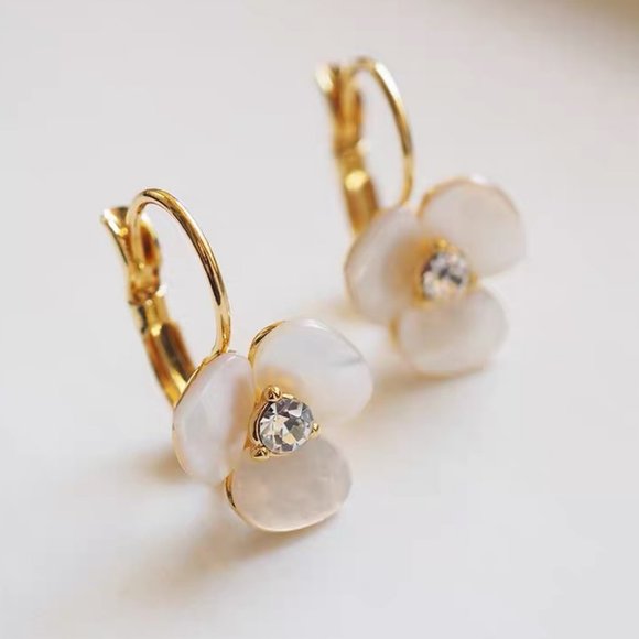 Kate Spade earrings mother of pearl flower earrings
